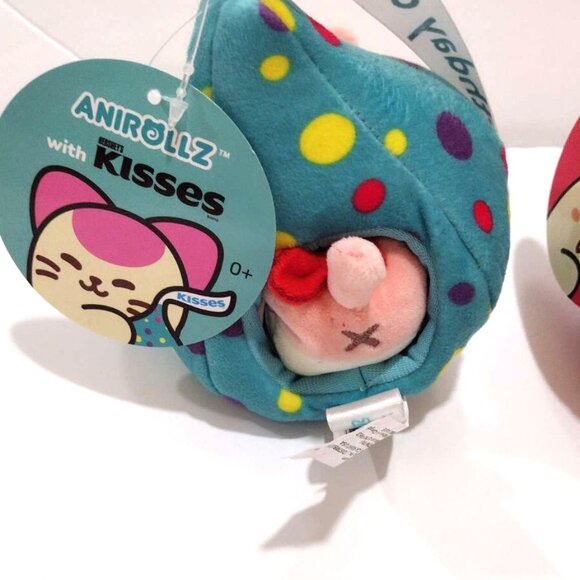 Lot 3 Anirollz Kittiroll Kitten & Bunny & Dog Hershey Kisses 4" Plush - Picture 8 of 11